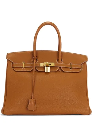 Hermès Togo Birkin 35 Handbag in Gold - Brown. Size all.