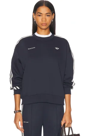 adidas X Sporty & Rich Crewneck Sweatshirt in Blue - Blue. Size L (also in M, S, XL, XS).