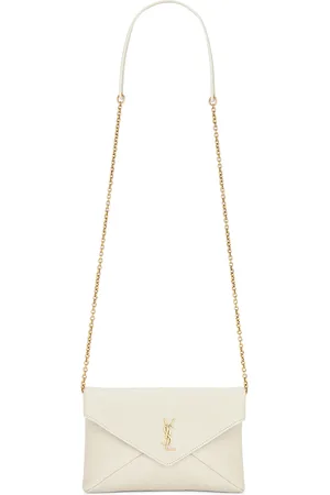 Saint Laurent Small Chain Pouch Bag in Crema Soft - Cream. Size all.