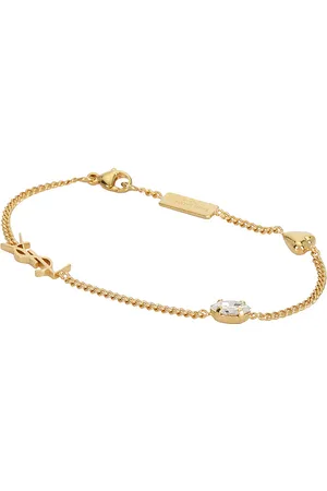 Saint Laurent Monogram Bracelet in Or Laiton - Metallic Gold. Size L (also in M, S).