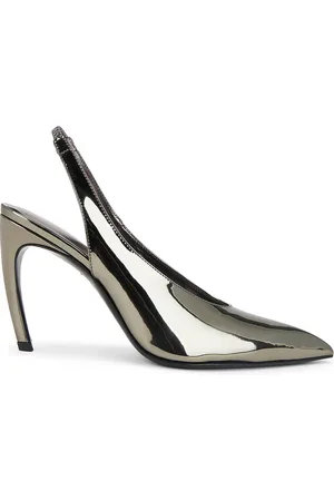 The Attico Viper Slingback Pump in Dark Grey - Grey. Size 36 (also in 36.5, 38).