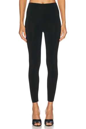 Norma Kamali Cropped Legging in Black - Black. Size L (also in M, S, XL, XS).