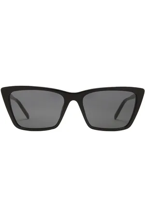 Saint Laurent Thin Mica Sunglasses in Black - Black. Size all.