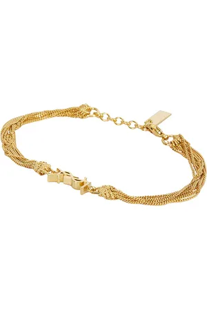 Saint Laurent Cassandre Bracelet in Dore - Metallic Gold. Size L (also in M, S).