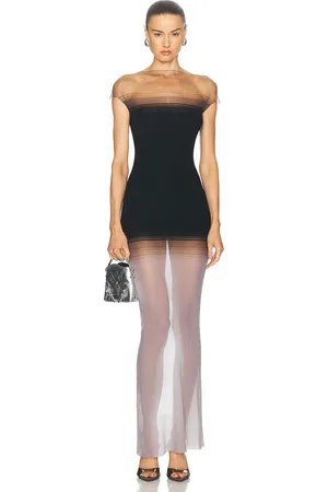 Grace Censor Knit Dress in Fume - Black. Size L (also in S).