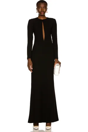 Monot Front Cutout Long Sleeve Maxi Dress in Black - Black. Size 4 (also in ).