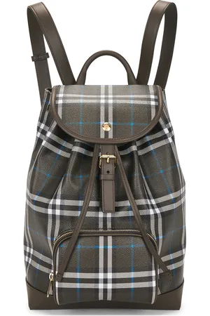 Burberry Check Backpack in Snug Ip Check - Brown,Olive. Size all.