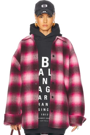 Balenciaga Padded Shirt in Pink & Black - Pink. Size 36 (also in ).