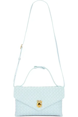 Bottega Veneta Knot Lock Bag in Zenith & Muse Brass - Blue. Size all.