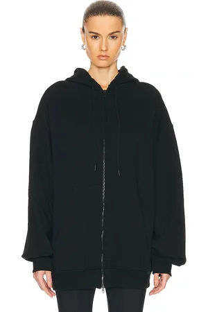 WARDROBE.NYC Oversize Zip Hoodie in Black - Black. Size XXS (also in ).
