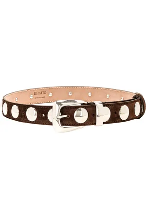 Khaite Benny Belt With Studs in Coffee - Brown. Size 70 (also in ).