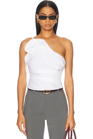 MAGDA BUTRYM One Shoulder Blouse in White - White. Size 36 (also in ).