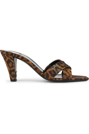 Saint Laurent Jill Sandal in Manto Naturale - Brown. Size 36 (also in 36.5, 37, 37.5, 38, 38.5, 39, 39.5, 40, 41).