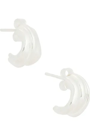 COMPLETEDWORKS Stud Earrings in Silver Plated - Metallic Silver. Size all.