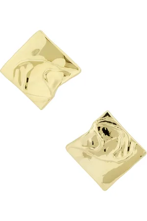 COMPLETEDWORKS Stud Earrings in Gold Plated - Metallic Gold. Size all.
