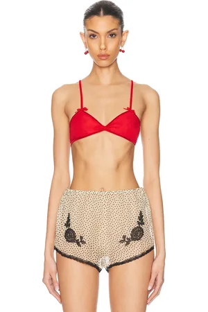 VALENTINO Solid Bra in Paris - Red. Size 36 (also in 38, 40).