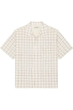 Frame Vintage Print Shirt in Cream Multi - Cream. Size L (also in M, S, XL).