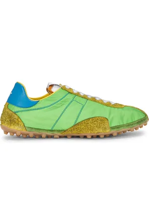 Maison Margiela Sprinters Low Top Sneakers in Kiwi Lagoon & Medium Green - Green. Size 41 (also in 42, 43, 44).