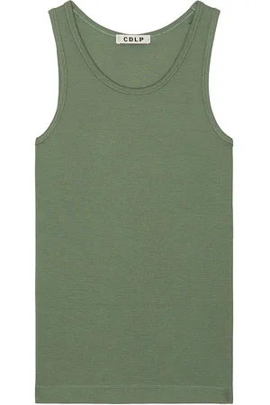 CDLP Rib Tank Top in Sage - Green. Size L (also in M, S, XL/1X).