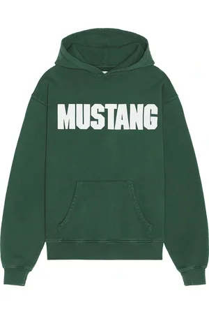 One Of These Days Mustang Hoody in Forest Green - Green. Size L (also in M, S, XL/1X).
