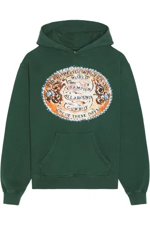 One Of These Days World Champions Hoody in Washed Forest Green - Green. Size L (also in M, S).