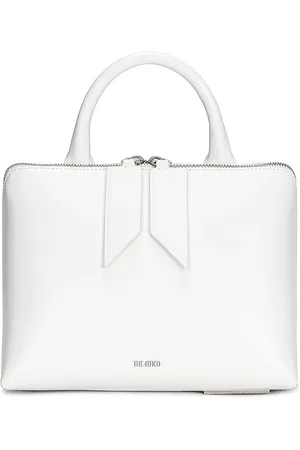 The Attico Monday Top Handle Bag in White - White. Size all.