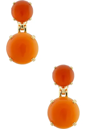 VALÉRE Galaxias Earrings in Red Jade & Gold - Red. Size all.