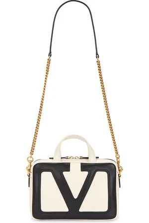 VALENTINO GARAVANI Viva Superstar Small Duffle Bag in Butter White & Nero - White. Size all.