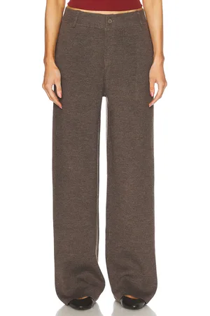AYA MUSE Knit Trousers in Taupe - Taupe. Size L (also in M, S, XS, XXS).