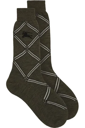 Burberry Dress Sock in Snug - Olive. Size M (also in ).