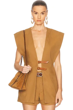 Isabel Marant Falila Vest in Caramel - Brown. Size 34 (also in 36, 38, 40, 42).