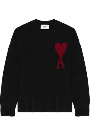 Ami Red ADC Sweater in Black & Red - Black. Size M (also in S, XL).