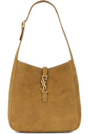 Saint Laurent Small Le 5 A 7 Supple Hobo Bag in Dark Pistachio - Sage. Size all.