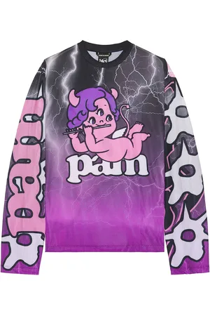 P.A.M. PERKS AND MINI Cherub Mtb Long Sleeve Top in Multi - Purple. Size L (also in M).