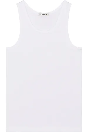 CDLP Rib Tank Top in White - White. Size M (also in S, XL/1X).