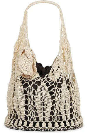 MAGDA BUTRYM Small Devana Crochet Bag in Cream - Cream. Size all.
