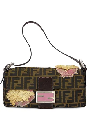 Fendi Zucca Mama Baguette Shoulder Bag in Brown - Brown. Size all.