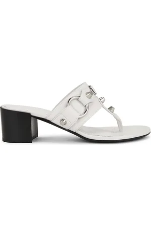 Balenciaga City Thong Sandal in White & Silver - White. Size 36 (also in 37, 40, 41).