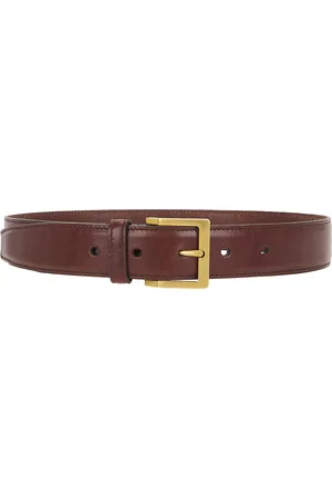 Saint Laurent Ceinture Vadim Belt in Burnt Chocolate - Chocolate. Size 65 (also in 70, 75, 80, 85, 90).