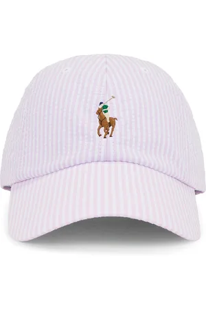 Ralph Lauren Sport Cap in Carmel Pink Seersucker - Pink. Size all.