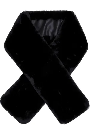 Acne Studios Varry Fur Scarf in Black - Black. Size all.