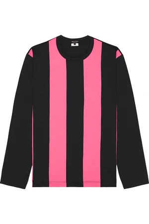 Comme des Garçons Single Jacquard Tee in Black & Pink - Black. Size L (also in XL).