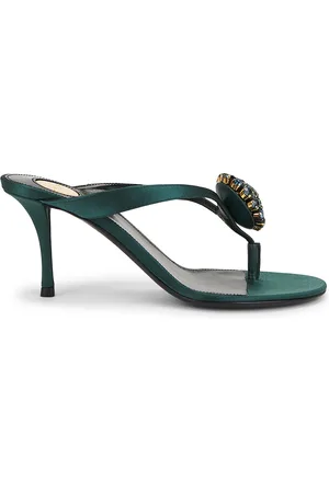 Saint Laurent Bridget Sandal in Glass Bottle Green - Green. Size 36 (also in 36.5, 37, 39, 40, 42).