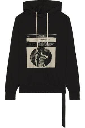 DRKSHDW BY RICK OWENS Oversized Hoodie in Black & Pearl - Black. Size L (also in M, S, XL/1X).