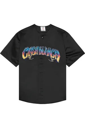 Casablanca Evening Baseball Shirt in Black - Black. Size L (also in M, S, XL/1X).