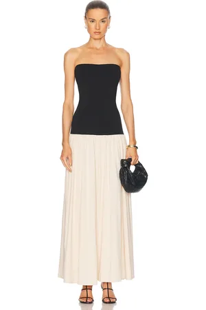 By Malene Birger Marciella Dress in Oyster Gray - Black,Ivory. Size L (also in M, S, XL, XS).