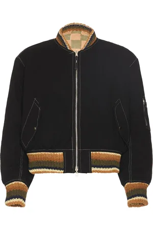 Story Seed Bomber Jacket in Black Wonky-Wear - Black. Size L (also in M, XL/1X).