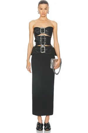 Jean Paul Gaultier Mix Buckle Long Dress in Black - Black. Size 38 (also in ).