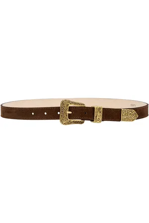 AUREUM No.15 Leather Belt in Chocolate - Chocolate. Size M/L (also in XS/S).