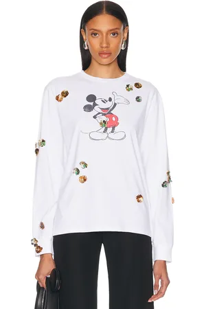 COPERNI X Disney Mickey Long Sleeve Top in White Multicolour - White. Size L (also in M, S, XS).